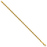 14K Yellow Gold 3.25mm Diamond-Cut Rope with Lobster Clasp Chain Bracelet 7"-8" - Product Photo