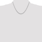 14K White Gold 3.25mm Diamond-Cut Rope with Lobster Clasp Chain Necklace 16"-26" - Product Photo