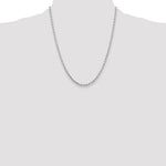 14K White Gold 3.25mm Diamond-Cut Rope with Lobster Clasp Chain Necklace 16"-26" - Product Photo