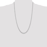 14K White Gold 3.25mm Diamond-Cut Rope with Lobster Clasp Chain Necklace 16"-26" - Product Photo
