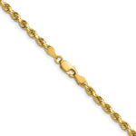 14K Yellow Gold 3.5mm Diamond-Cut Rope with Lobster Clasp Chain Necklace 16"-30" - Product Photo