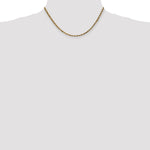 14K Yellow Gold 3.5mm Diamond-Cut Rope with Lobster Clasp Chain Necklace 16"-30" - Product Photo