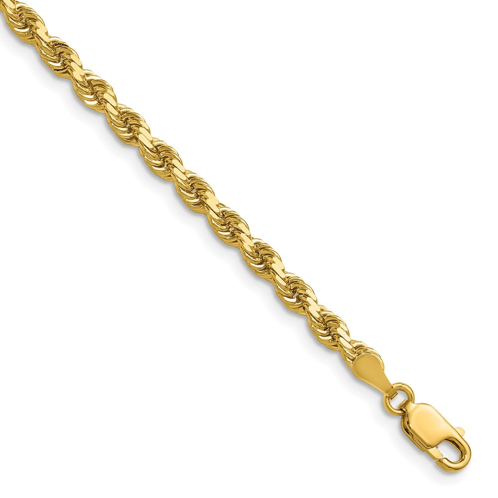 14K Yellow Gold 3.5mm Diamond-Cut Rope with Lobster Clasp Chain Necklace 16"-30"