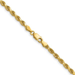 14K Yellow Gold 3.75mm D/C Rope with Lobster Clasp Chain Necklace 18"-30" - Product Photo