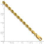 14K Yellow Gold 3.75mm D/C Rope with Lobster Clasp Chain Necklace 18"-30" - Product Photo