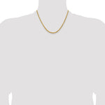 14K Yellow Gold 3.75mm D/C Rope with Lobster Clasp Chain Necklace 18"-30" - Product Photo