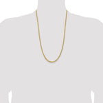 14K Yellow Gold 3.75mm D/C Rope with Lobster Clasp Chain Necklace 18"-30" - Product Photo