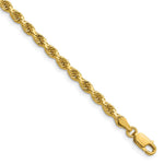14K Yellow Gold 3.75mm D/C Rope with Lobster Clasp Chain Necklace 18"-30" - Product Photo