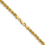 14K Yellow Gold 4mm Diamond-Cut Rope with Lobster Clasp Chain Necklace 18"-30" - Product Photo