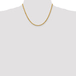 14K Yellow Gold 4mm Diamond-Cut Rope with Lobster Clasp Chain Necklace 18"-30" - Product Photo