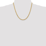 14K Yellow Gold 4mm Diamond-Cut Rope with Lobster Clasp Chain Necklace 18"-30" - Product Photo