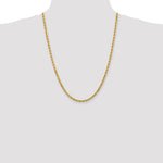 14K Yellow Gold 4mm Diamond-Cut Rope with Lobster Clasp Chain Necklace 18"-30" - Product Photo