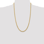 14K Yellow Gold 4mm Diamond-Cut Rope with Lobster Clasp Chain Necklace 18"-30" - Product Photo