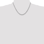 14K White Gold 4mm Diamond-Cut Rope with Lobster Clasp Chain Necklace 18"-30" - Product Photo