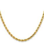 14K Yellow Gold 4.25mm D/C Rope with Lobster Clasp Chain Necklace 16"-30" - Product Photo