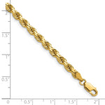 14K Yellow Gold 4.25mm D/C Rope with Lobster Clasp Chain Necklace 16"-30" - Product Photo