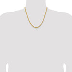 14K Yellow Gold 4.25mm D/C Rope with Lobster Clasp Chain Necklace 16"-30" - Product Photo
