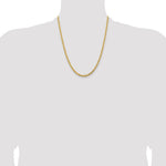 14K Yellow Gold 4.25mm D/C Rope with Lobster Clasp Chain Necklace 16"-30" - Product Photo