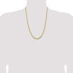 14K Yellow Gold 4.25mm D/C Rope with Lobster Clasp Chain Necklace 16"-30" - Product Photo