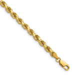 14K Yellow Gold 4.25mm D/C Rope with Lobster Clasp Chain Necklace 16"-30" - Product Photo