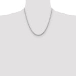 14K White Gold 4.25mm Diamond-Cut Rope with Lobster Clasp Chain Necklace 20"-24" - Product Photo