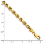 14K Yellow Gold 4.5mm Diamond-Cut Rope with Lobster Clasp Chain Necklace 16"-28" - Product Photo