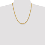 14K Yellow Gold 4.5mm Diamond-Cut Rope with Lobster Clasp Chain Necklace 16"-28" - Product Photo