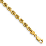 14K Yellow Gold 4.5mm Diamond-Cut Rope with Lobster Clasp Chain Necklace 16"-28" - Product Photo