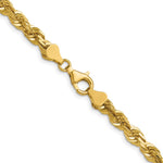 14K Yellow Gold 5.5mm D/C Rope with Fancy Lobster Clasp Chain Necklace 16"-26" - Product Photo