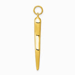 10K / 14K Yellow Gold Large Italian Horn Charm - Product Photo