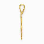 10K / 14K Yellow Gold Heart Clover Charm - Product Photo