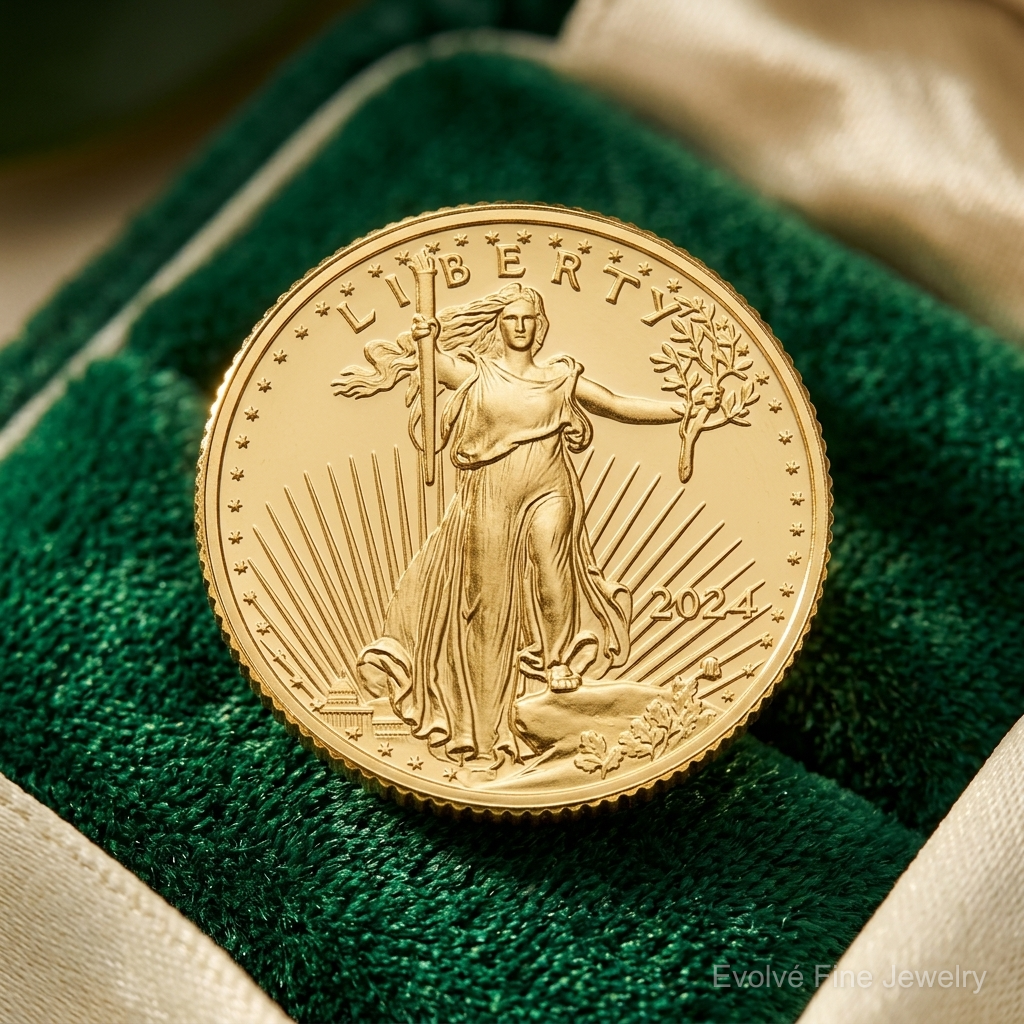22k 1/10th oz American Eagle Coin - Lifestyle View