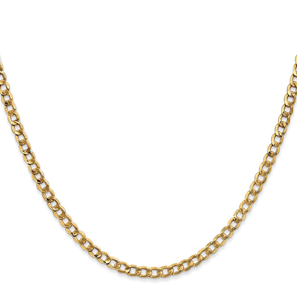 10k 3.35mm Semi-Solid Curb Link Chain - Product Photo