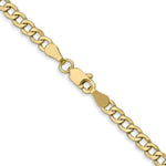 10k 3.35mm Semi-Solid Curb Link Chain - Product Photo