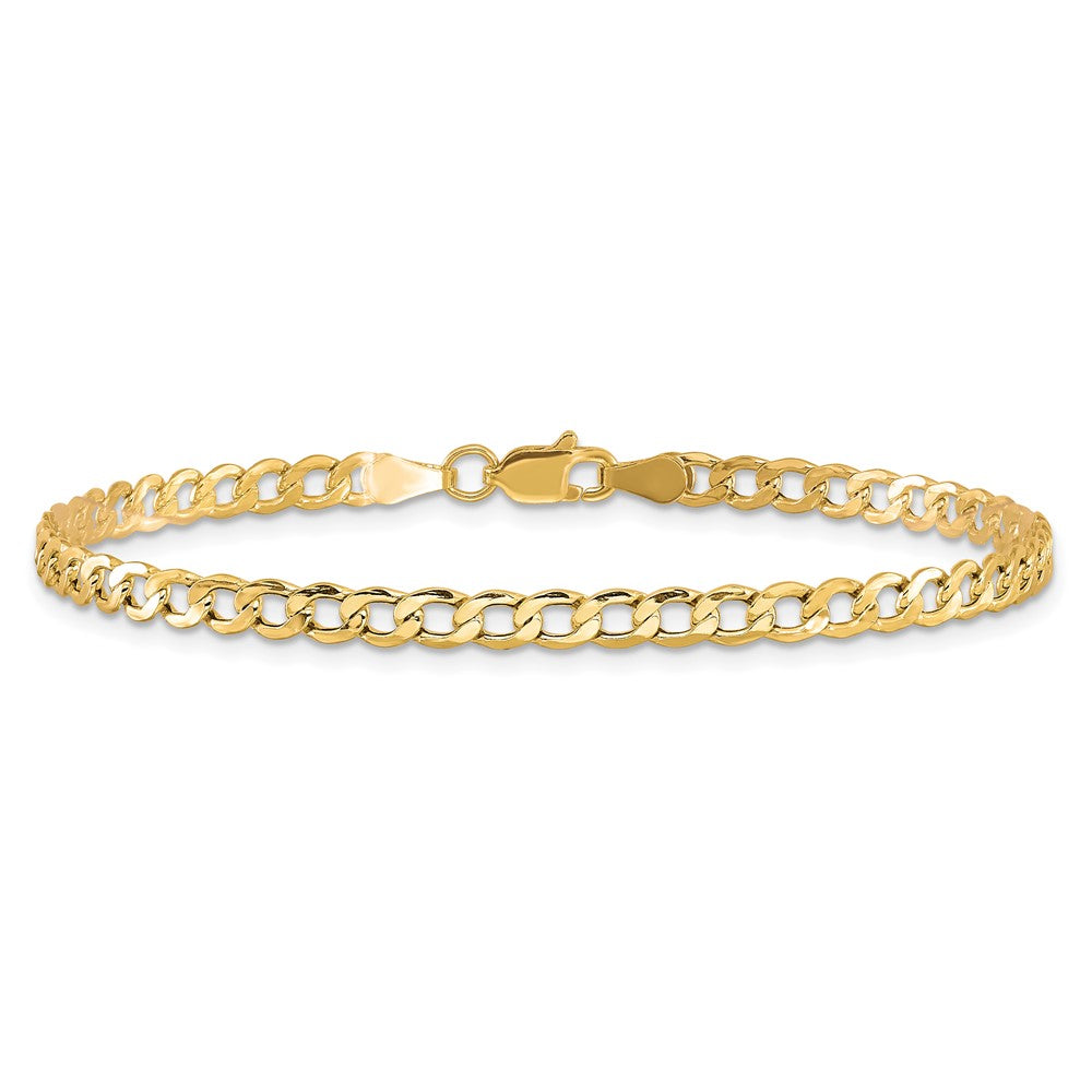 10k 3.35mm Semi-Solid Curb Link Chain - Product Photo