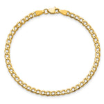 10k 3.35mm Semi-Solid Curb Link Chain - Product Photo