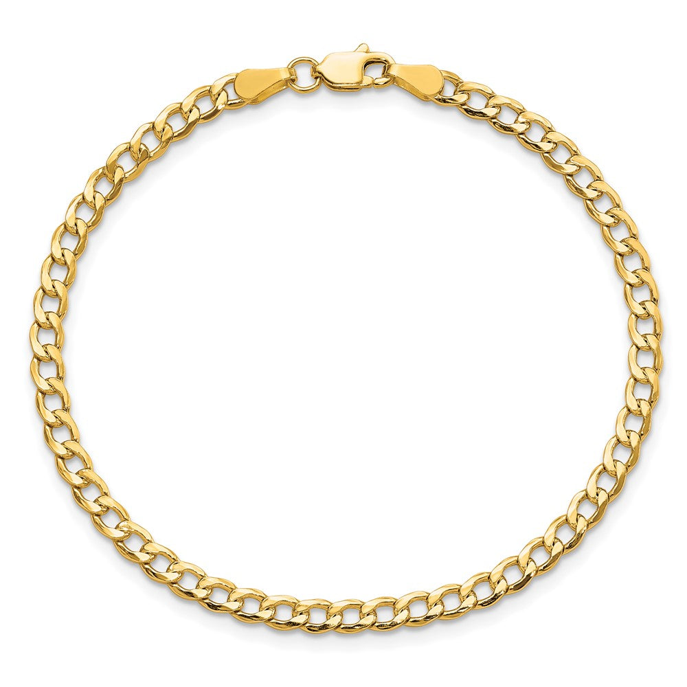 10k 3.35mm Semi-Solid Curb Link Chain - Product Photo