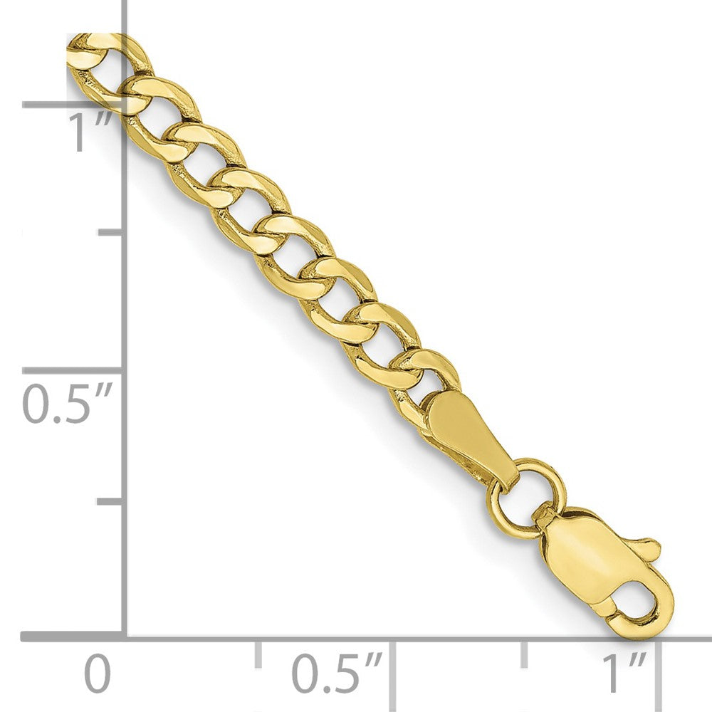 10k 3.35mm Semi-Solid Curb Link Chain - Product Photo