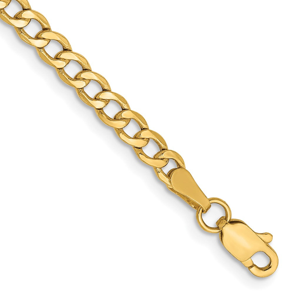 10k 3.35mm Semi-Solid Curb Link Chain - Product Photo