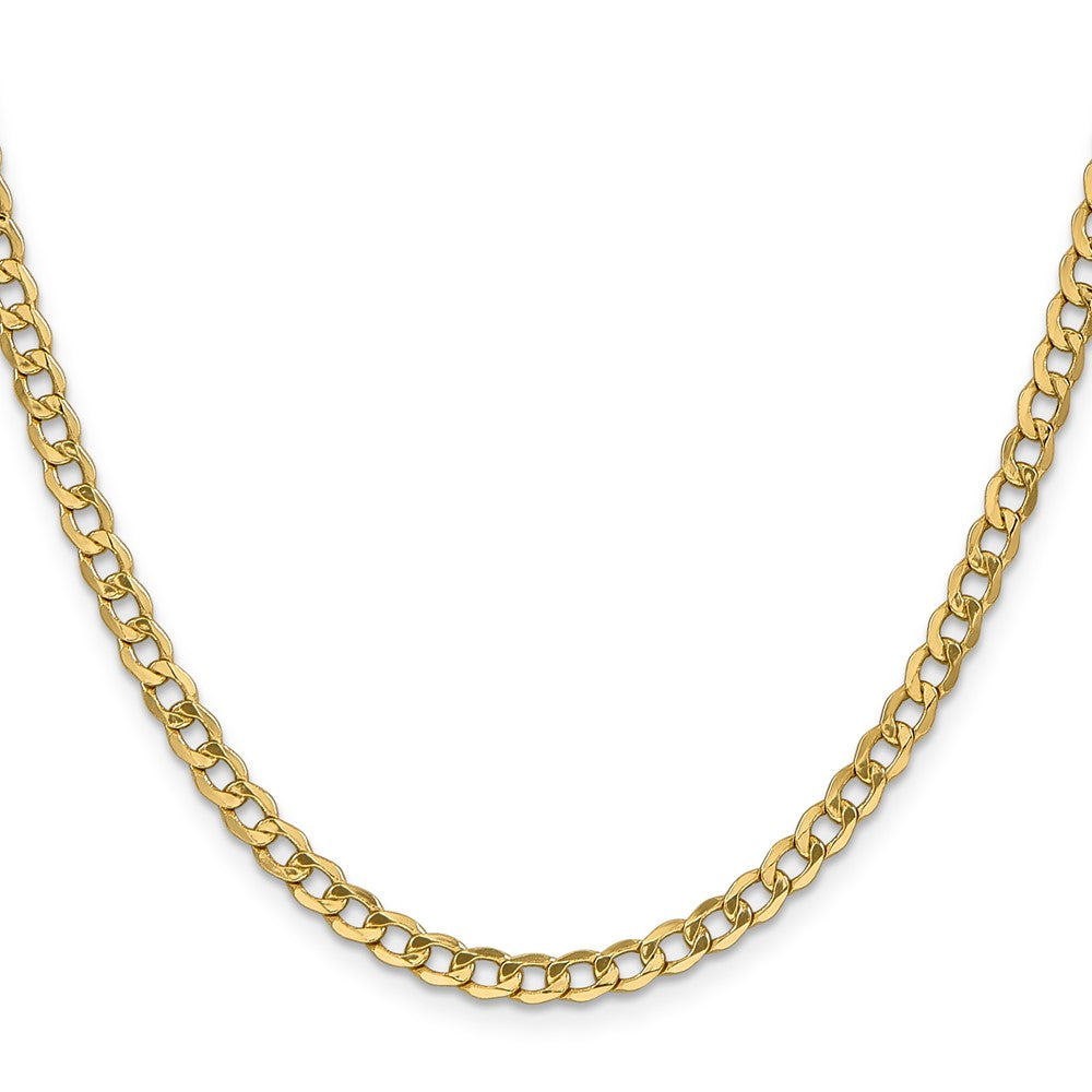 10k 4.3mm Semi-Solid Curb Link Chain - Product Photo