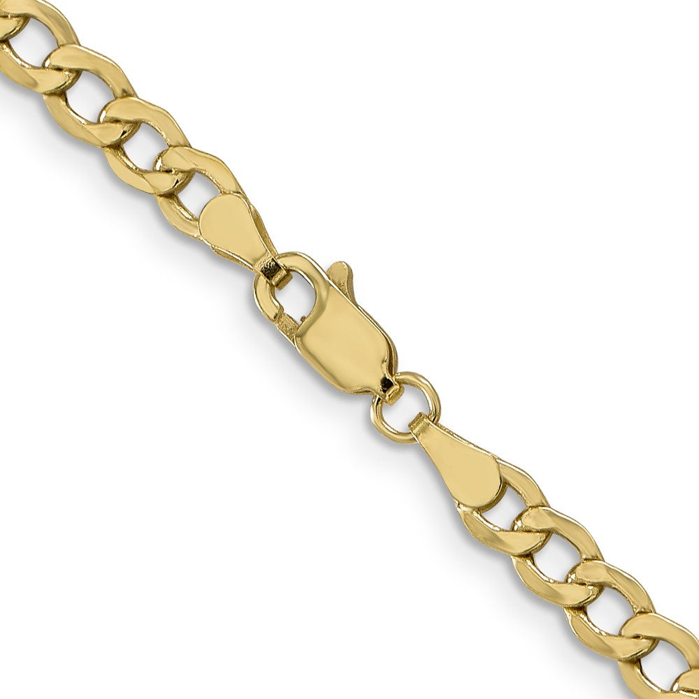 10k 4.3mm Semi-Solid Curb Link Chain - Product Photo