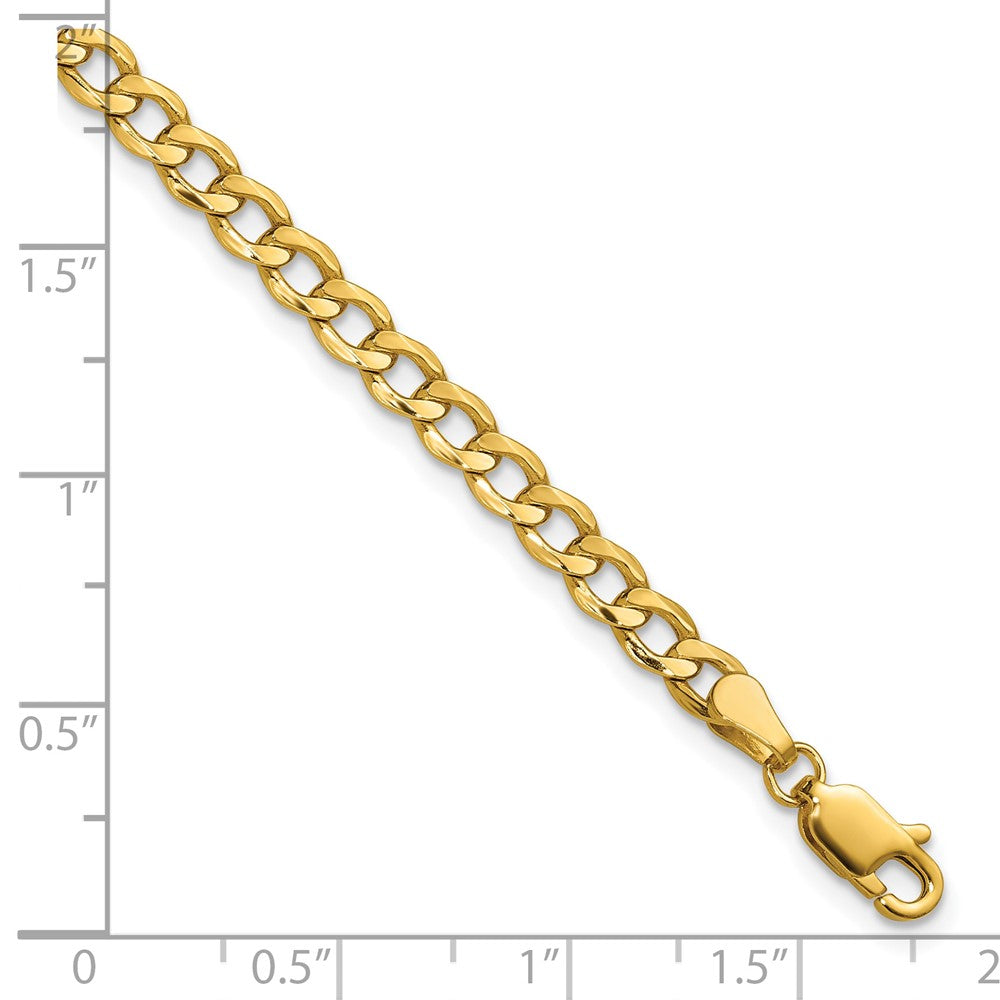 10k 4.3mm Semi-Solid Curb Link Chain - Product Photo