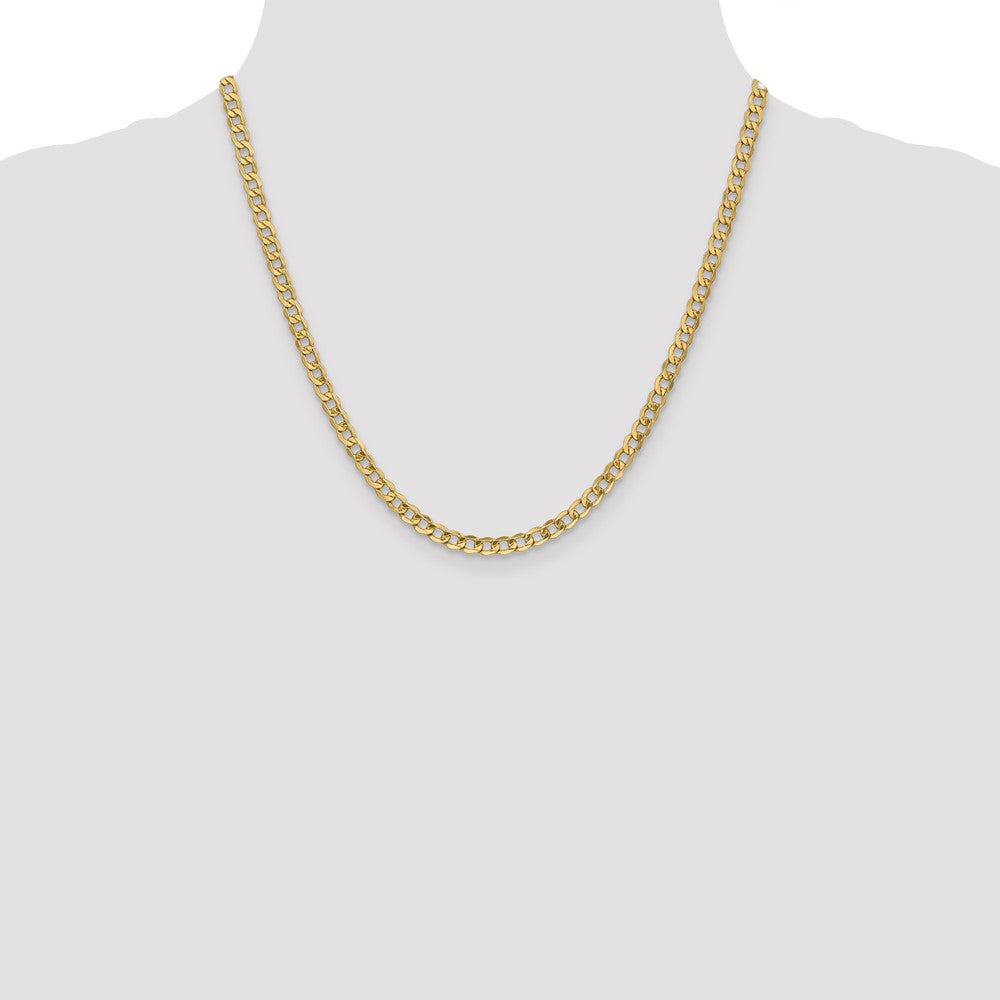 10k 4.3mm Semi-Solid Curb Link Chain - Product Photo