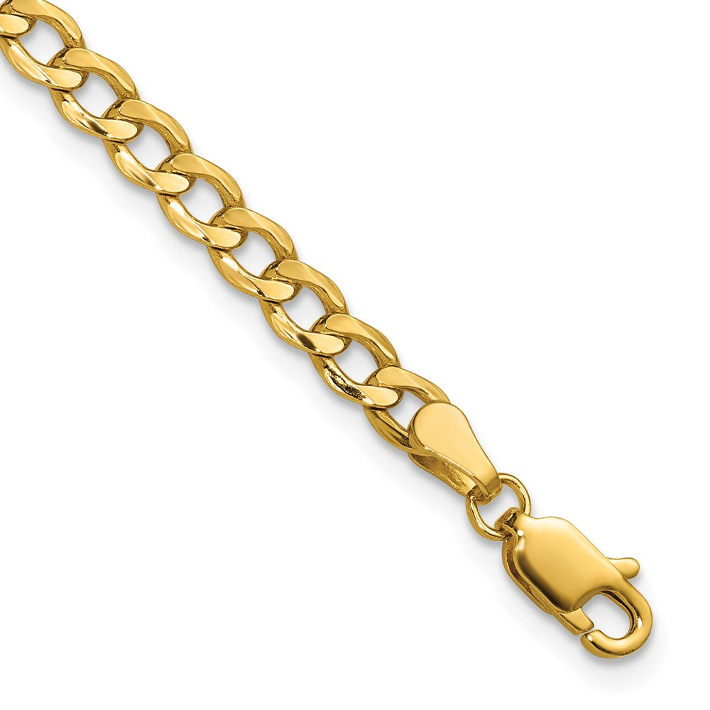 10k 4.3mm Semi-Solid Curb Link Chain - Product Photo