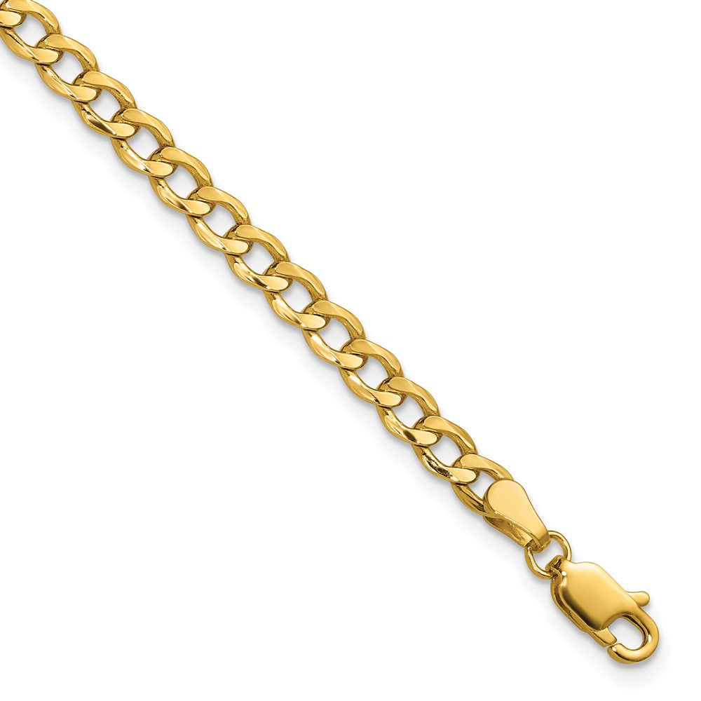 10k 4.3mm Semi-Solid Curb Link Chain - Product Photo