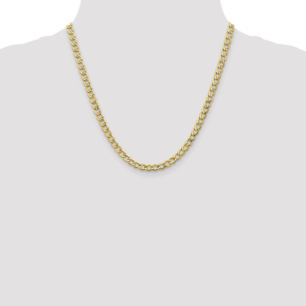 10k 5.25mm Semi-Solid Curb Link Chain - Product Photo