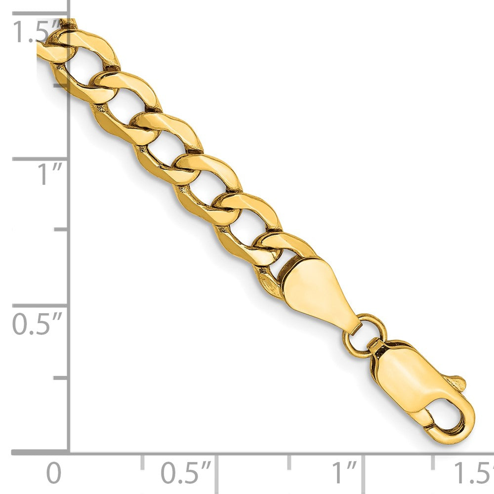 10k 5.25mm Semi-Solid Curb Link Chain - Product Photo