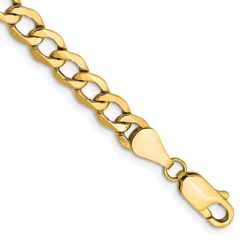10k 5.25mm Semi-Solid Curb Link Chain - Product Photo