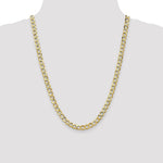 10k 6.5mm Semi-Solid Curb Link Chain - Product Photo