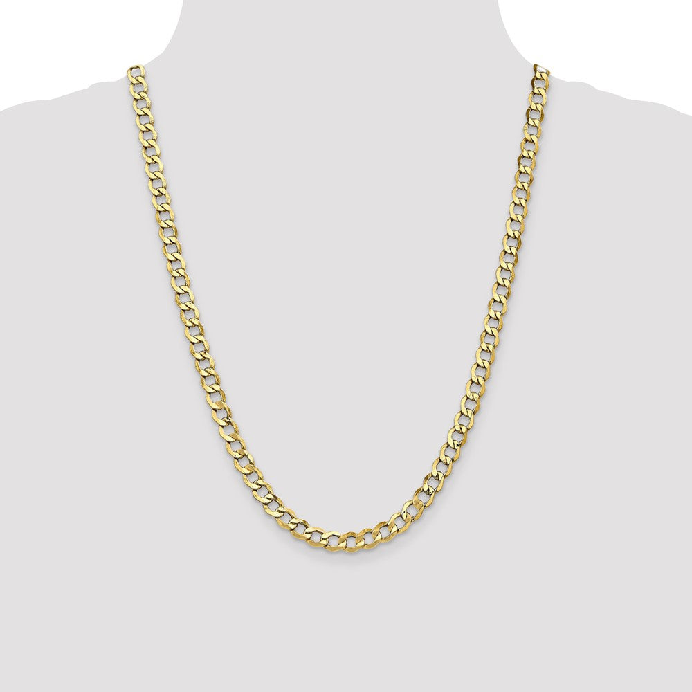 10k 6.5mm Semi-Solid Curb Link Chain - Product Photo
